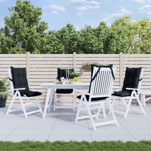 PODUSZKI NA KRZESŁA Z WYSOKIM OPARCIEM 4 SZT. CZARNE OXFORD