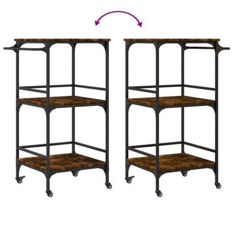 WÓZEK KUCHENNY PRZYDYMIONY DĄB 60,5X50X105CM