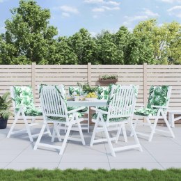 PODUSZKI NA KRZESŁA Z NISKIM OPARCIEM 6 SZT. WZÓR W LIŚCIE