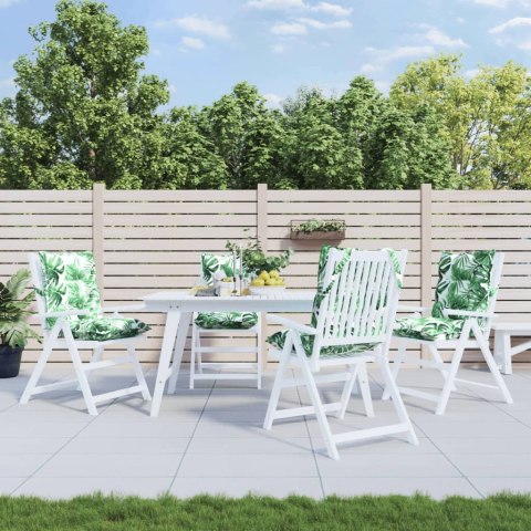 PODUSZKI NA KRZESŁA Z NISKIM OPARCIEM 4 SZT. WZÓR W LIŚCIE