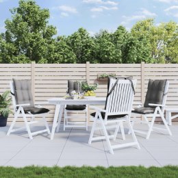 PODUSZKI NA KRZESŁA Z WYSOKIM OPARCIEM 4 SZT. SZARE OXFORD 120X50X7CM