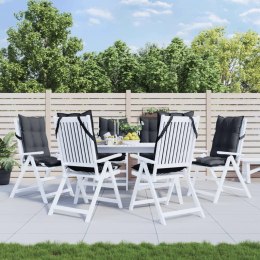 PODUSZKI NA KRZESŁA Z WYSOKIM OPARCIEM 6 SZT. ANTRACYTOWE