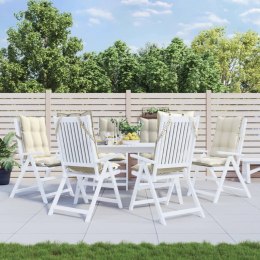 PODUSZKI NA KRZESŁA Z WYSOKIM OPARCIEM 6 SZT. KREMOWE OXFORD