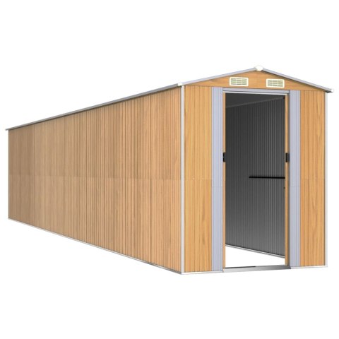 SZOPA OGRODOWA JASNOBRĄZOWA 192X938X223CM STAL GALWANIZOWANA