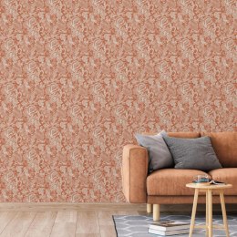 DUTCH WALLCOVERINGS TAPETA MAE POMARAŃCZOWO-BEŻOWA