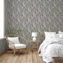 DUTCH WALLCOVERINGS Tapeta Mae, czarno-beżowa