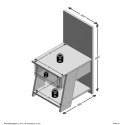 FMD Stolik nocny z 1 szufladą, 34,2x39x69 cm, dąb piaskowy