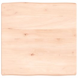 BLAT STOŁU 60X60X(2-6)CM SUROWY LITY DĄB NATURALNĄ KRAWĘDZIĄ