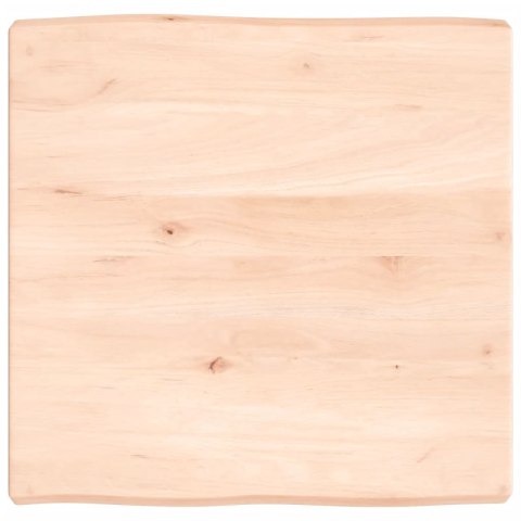 BLAT STOŁU 60X60X(2-6)CM SUROWY LITY DĄB NATURALNĄ KRAWĘDZIĄ
