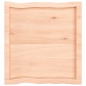 BLAT STOŁU 60X60X(2-6)CM SUROWY LITY DĄB NATURALNĄ KRAWĘDZIĄ