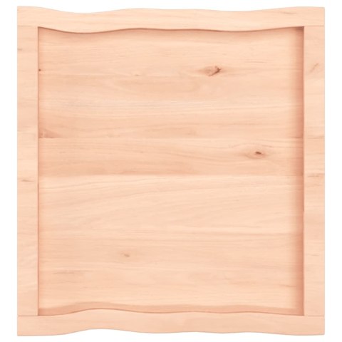 BLAT STOŁU 60X60X(2-6)CM SUROWY LITY DĄB NATURALNĄ KRAWĘDZIĄ