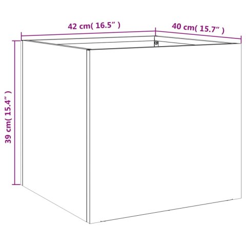 DONICA ANTRACYTOWA 42X40X39CM STAL WALCOWANA NA ZIMNO
