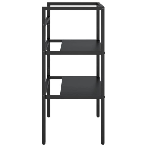 STELAŻ POD UMYWALKĘ CZARNY 59X38X83CM ŻELAZNY