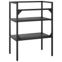 STELAŻ POD UMYWALKĘ CZARNY 59X38X83CM ŻELAZNY