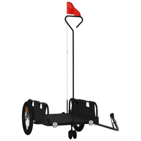 PRZYCZEPKA ROWEROWA CZARNA WODOODPORNA I ŻELAZO