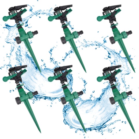 ZRASZACZE OGRODOWE 5,3-13,5 L/MIN 6 SZTUK ZASIĘG 20M