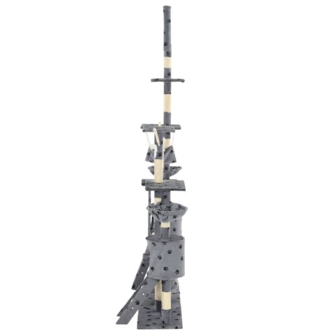 DRAPAK DLA KOTA SIZALOWE SŁUPKI 230-250CM SZARY W ŁAPKI