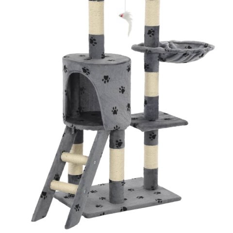 DRAPAK Z SIZALOWYMI SŁUPKAMI 138CM SZARY W KOCIE ŁAPKI