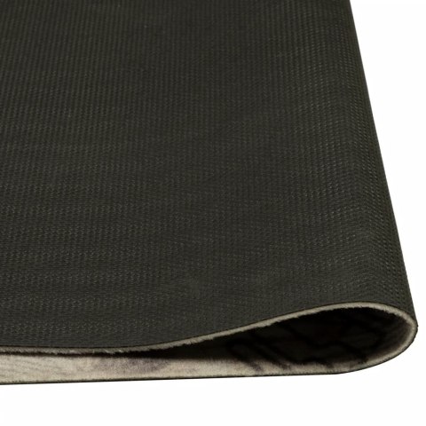 DYWANIK KUCHENNY Z MOTYWEM KAWY SZARY 45X150CM AKSAMITNY