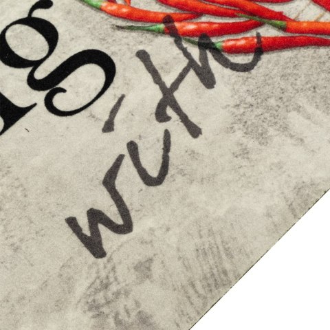 DYWANIK KUCHENNY NAPIS COOKING I PAPRYCZKI 60X300CM AKSAMIT