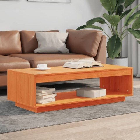 STOLIK KAWOWY WOSKOWY BRĄZ 110X50X33,5CM DREWNO SOSNOWE