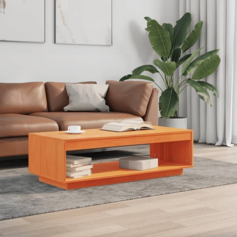 STOLIK KAWOWY WOSKOWY BRĄZ 110X50X33,5CM DREWNO SOSNOWE