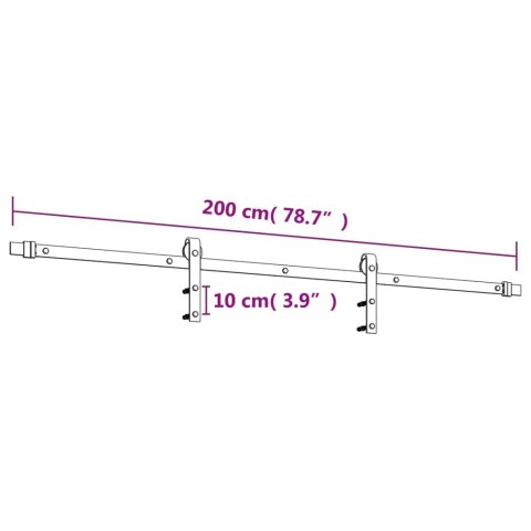 DRZWI PRZESUWNE Z OSPRZĘTEM 70X210CM LITE DREWNO SOSNOWE