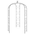 PERGOLA OGRODOWA CZARNA Ø180X255CM STALOWA