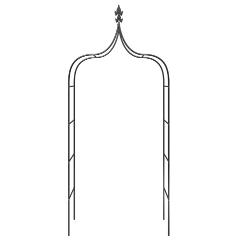 PERGOLE OGRODOWE 2 SZT. CZARNE 120X38X260CM STALOWE