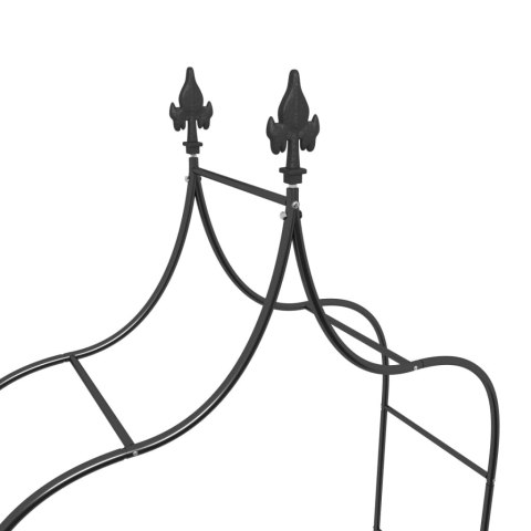 PERGOLE OGRODOWE 2 SZT. CZARNE 120X38X260CM STALOWE