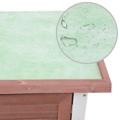 KLATKA DLA KRÓLIKA 1 DRZWICZKI BRĄZOWA DREWNIANA