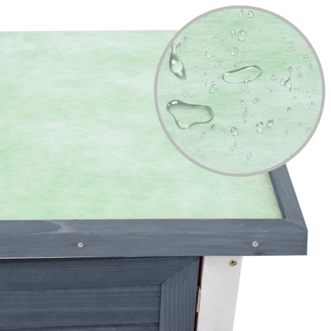 KLATKA DLA KRÓLIKA 1 DRZWICZKI SZARA DREWNIANA