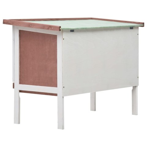 KLATKA DLA KRÓLIKA 1 POZIOM BRĄZOWA DREWNIANA