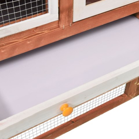 KLATKA DLA KRÓLIKA 140X63X120CM DREWNO JODŁOWE