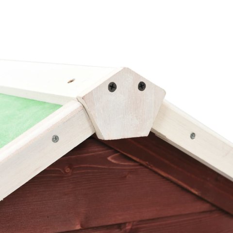 KLATKA DLA KRÓLIKA MOKKA I BIEL 140X63X120CM DREWNO JODŁOWE