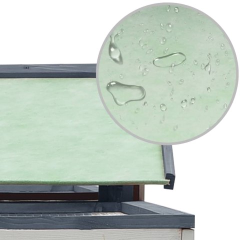 KLATKA DLA KRÓLIKA SZARA 303X60X86CM DREWNO SOSNY I JODŁY