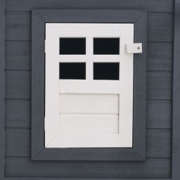 KLATKA DLA KUR Z MIEJSCEM DO GNIAZDOWANIA SZARA DREWNIANA