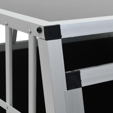 TRANSPORTER DLA PSA ZWIERZĄT ALUMINIOWA KLATKA 94X88X69CM