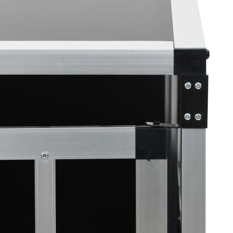 TRANSPORTER DLA PSA ZWIERZĄT ALUMINIOWA KLATKA 54X69X50CM