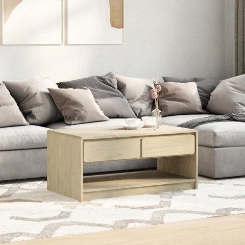 STOLIK KAWOWY SAUDA KOLOR DĘBU 99X55X45CM DREWNO SOSNOWE