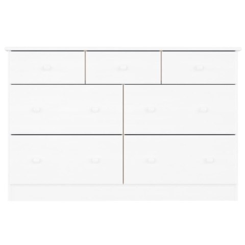 KOMODA ALTA BIAŁA 112X35X73CM DREWNO SOSNOWE