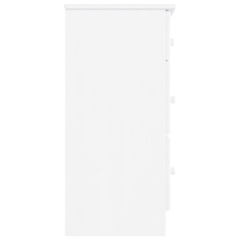 KOMODA ALTA BIAŁA 112X35X73CM DREWNO SOSNOWE