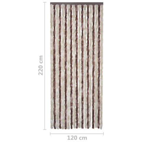 ZASŁONA PRZECIWKO OWADOM BEŻ I JASNY BRĄZ 120X220CM SZENIL