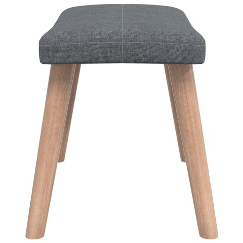 FOTEL Z PODNÓŻKIEM CIEMNOSZARY OBITY TKANINĄ