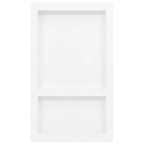 WNĘKA PRYSZNICOWA Z 2 PÓŁKAMI BIAŁA POŁYSK 41X69X9CM