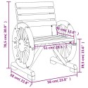 KRZESŁA OGRODOWE 2 SZT. 58X58X78,5CM LITE DREWNO JODŁOWE