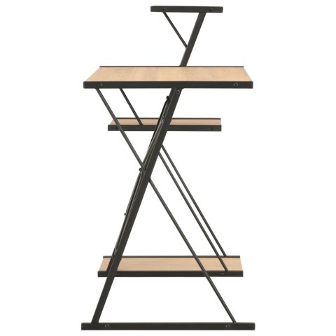 BIURKO Z REGAŁEM CZARNO-DĘBOWE 116X50X93CM