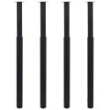 TELESKOPOWE NOGI DO STOŁU 4 SZT. CZARNE 710-1100MM
