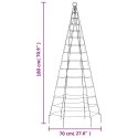 CHOINKA Z LAMPEK NA MASZT 200 CIEPŁYCH BIAŁYCH LED 180CM