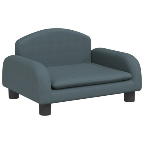 SOFA KANAPA LEGOWISKO DLA PSA CIEMNOSZARE 50X40X30CM OBITE TKANINĄ